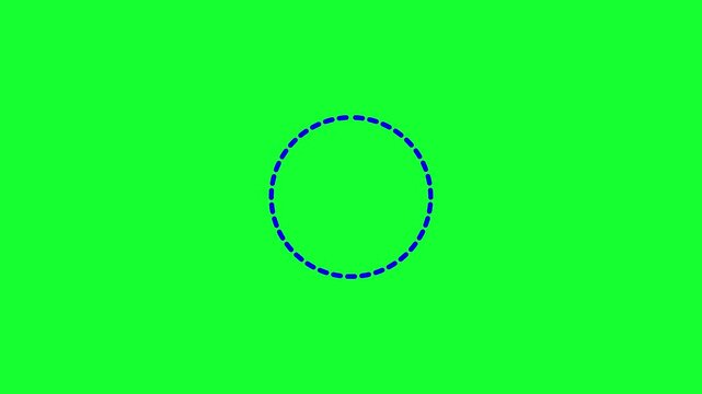 blue dashed arrow direction path animation with circle highlight navigation pointer route indicator 4k motion graphic