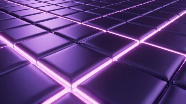 Dark purple grid with glowing light lines, perfect for technology or futuristic design projects. Suitable for digital backgrounds.