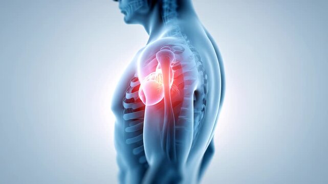 人間の心臓のイラストレーション動画｜循環器系の疾患や炎症、痛みを表現