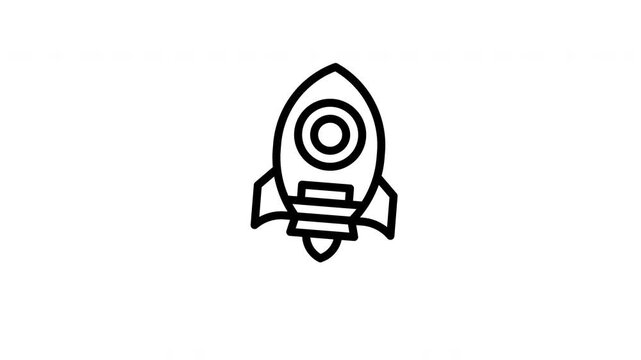 rocket animated icon