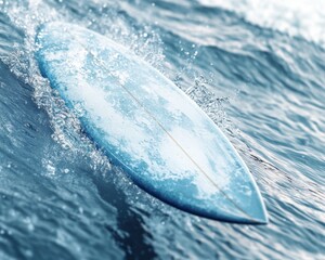 Oceanic surfboard riding a wave.