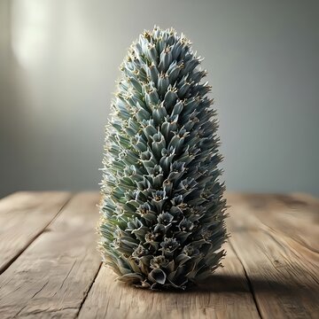 Puya Raimondii Bloom on Wooden Table