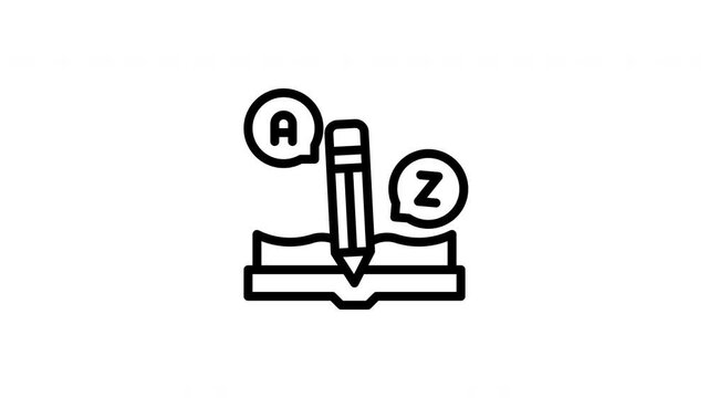 writing animated icon