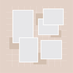 Picture photo Collage grid photo effect template design