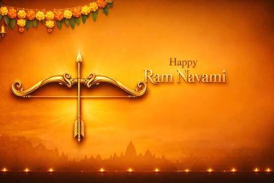 Ram Navami Golden Dhanush Banner