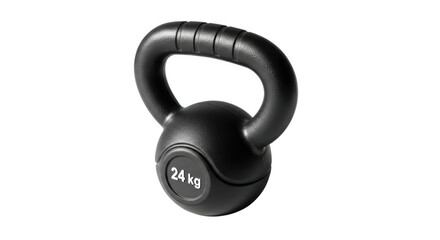 Naklejka premium Heavy black kettlebell for intense workout and strength training