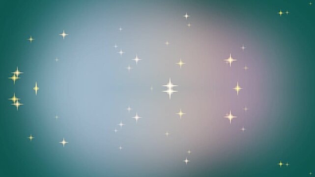 Glowing Stars in Dark Space Background.
