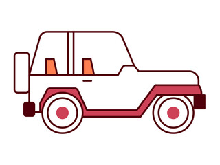 Fototapeta premium Jeep car icon. Modern transportation icon design. Simple filled and outline style. Vector icon.