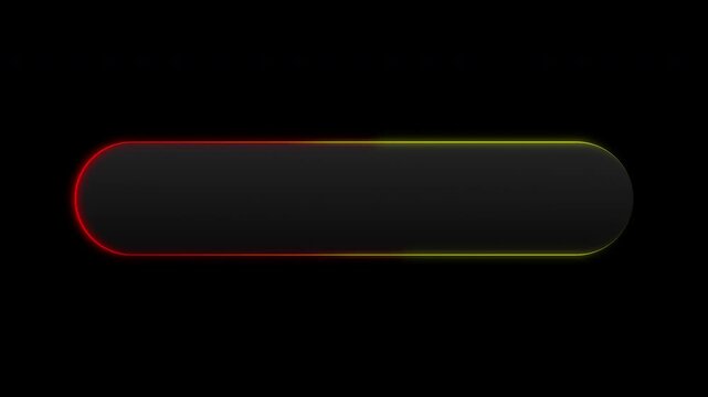 neon glowing search bar text box frame with  red yellow gradient lines