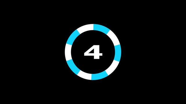 Countdown timer with spinning blue ring
