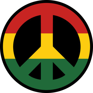Rasta Peace Sign Graphic