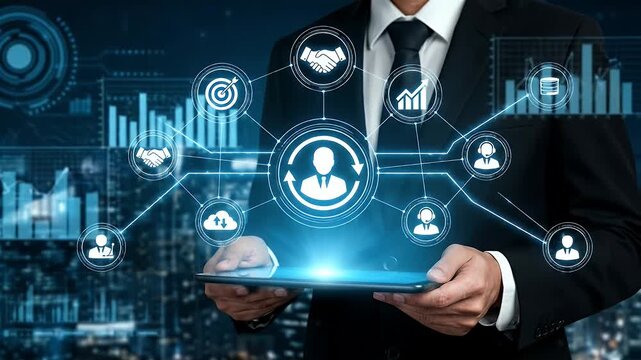 Digital Business Network on Tablet Interface