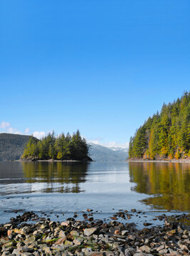 Green Point Day Use Area at the Sasquatch Provincial Park near Harrison Hot Springs during a winter season in the Fraser Valley of British Columbia, Canada