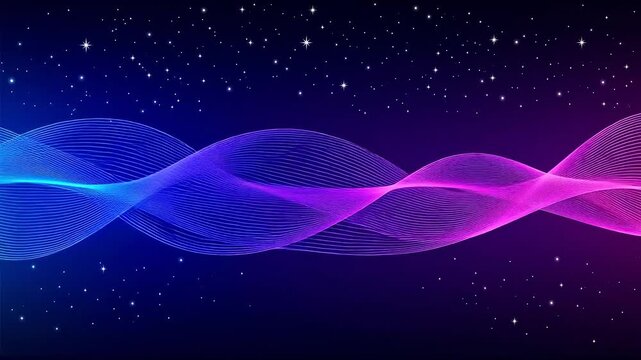 Colorful wave patterns in space