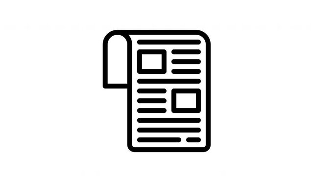 newspaper animated icon