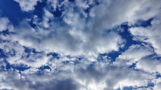 Cloudy sky with blue patches in daylight hours