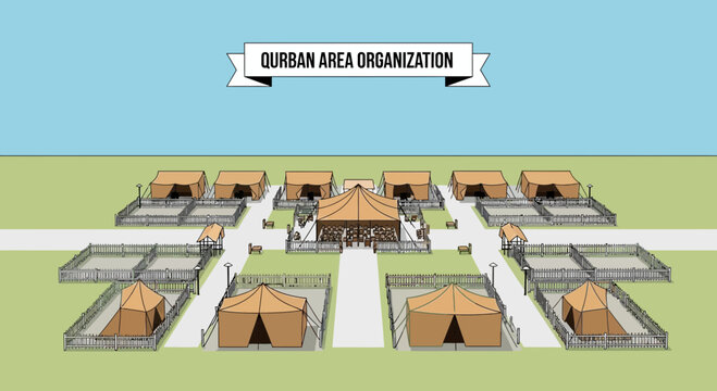 3D Illustration of Burhan Area Organization Buildings.