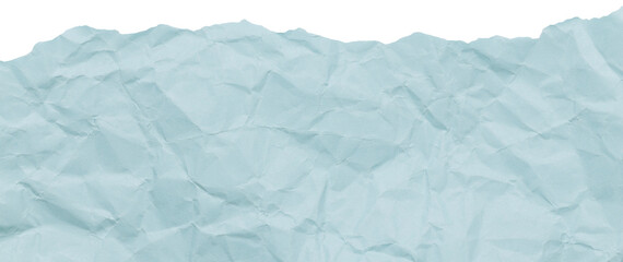 Tear edge of arctic blue wrinkled paper, isolated textured scrap for collage design © Lyalya Go