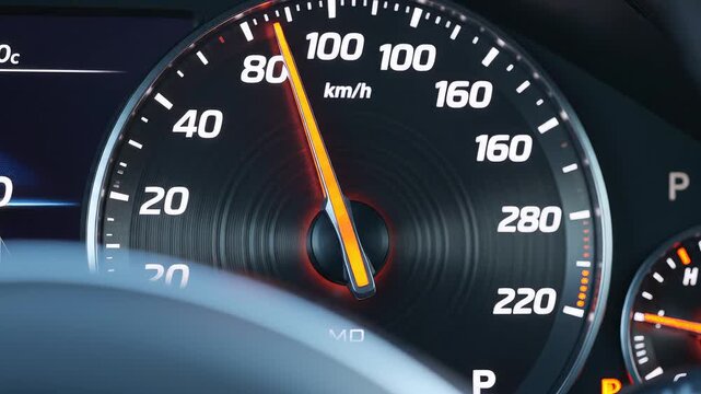 Car speedometer display