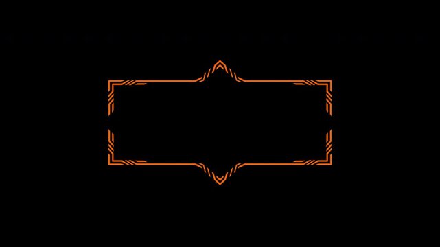 Floral Wreath Wedding Title Frame With Copy Space Loop Animation Alpha Channel