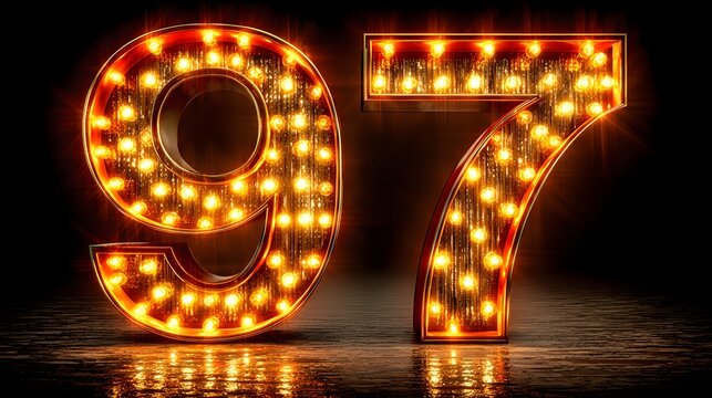 Number 97 Marquee Lights Display.