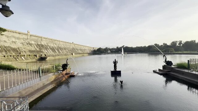 water dam, dam, Krishnaraja Sagara Dam, KRS Dam