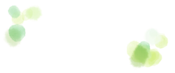 黄緑色の水彩にじむふんわりあしらいフレーム素材	