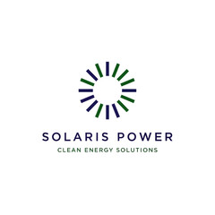 Obraz premium Solaris Power Clean Energy Logo Design.