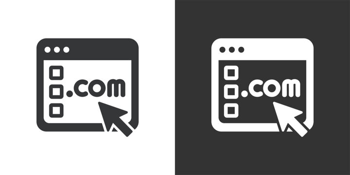 Web Domain Selection icon. Solid glyph series icon