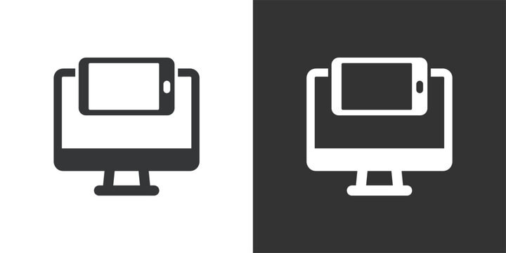 Device Responsiveness icon. Solid glyph series icon