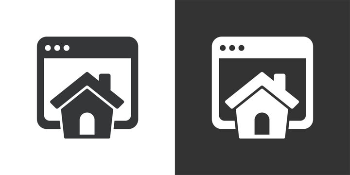Website Homepage icon. Solid glyph series icon