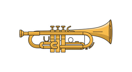Fototapeta premium trumpet isolated on white background