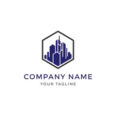 Fototapeta premium Modern City Logo Design Template.