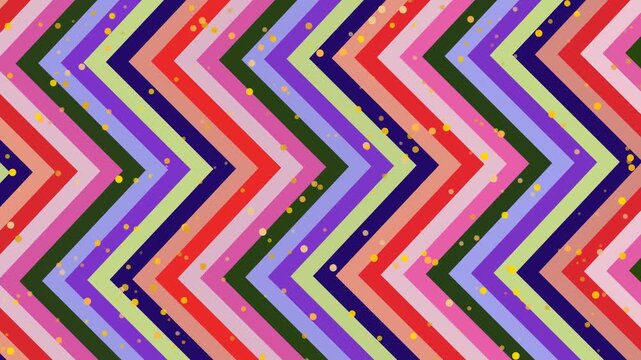 Colorful Zigzag Chevron Pattern Abstract Background with Bold Retro Rainbow Stripes Design