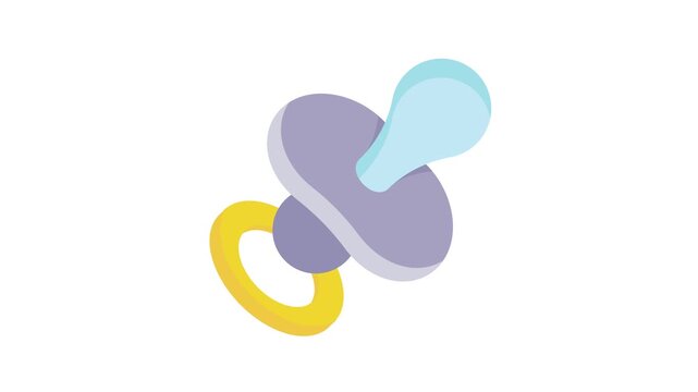 A pacifier with a blue ring, intended for comforting babies.