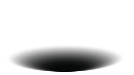 Abstract deep ground shadow overlay with soft blurred edges and transparent white fade, built to anchor objects, add floating depth, and enhance clean modern backgrounds.