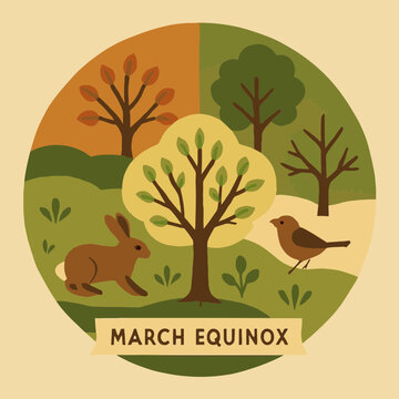 Renewing Nature Cycle Illustrated at Vernal Equinox
