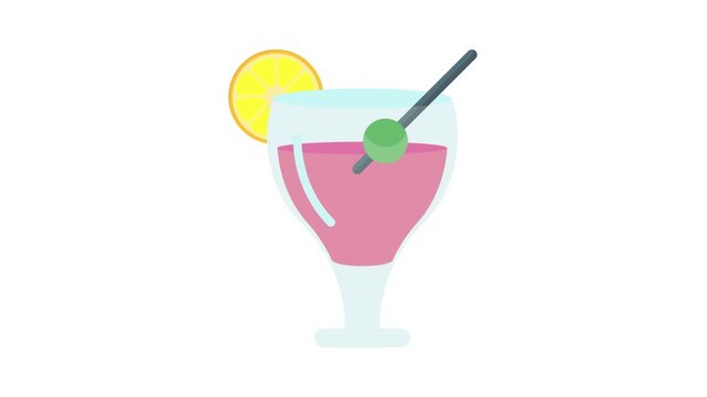 A refreshing drink with a straw and a lemon slice garnishing the rim.