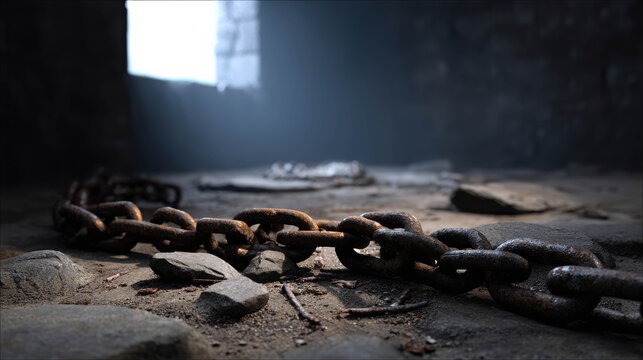 Abandoned Prison Cells in Deserted Penitentiary Surrounded by Decay and Ruin