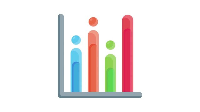 A colorful bar chart displaying different individuals on each bar, effectively conveying comparative data.