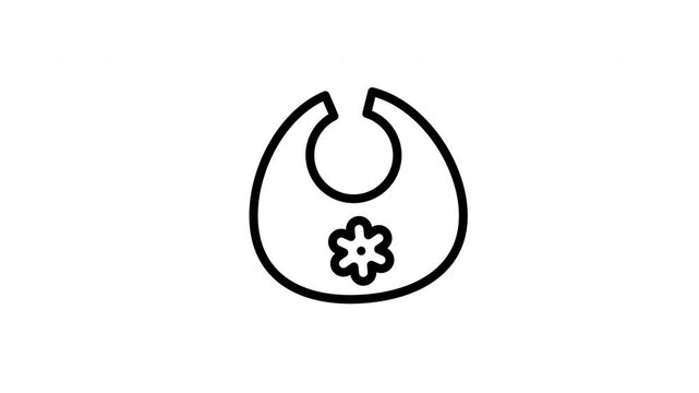 baby bib animated icon
