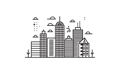 Obraz premium City skyline vector illustration