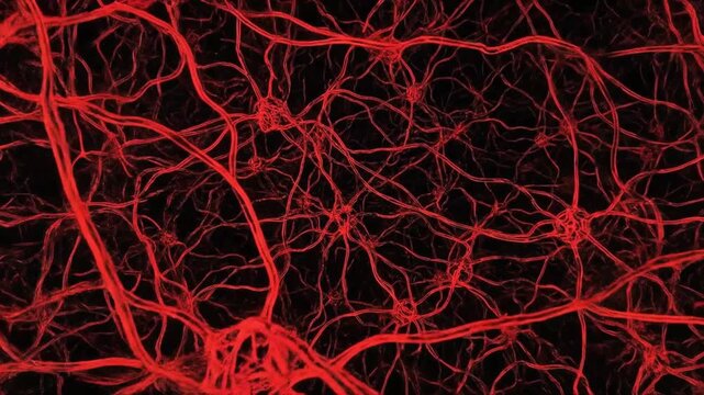 blood capillaries inside human brain