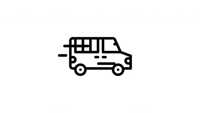 minivan animated icon
