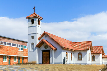 전남 고흥군 소록도성당의 가을 풍경