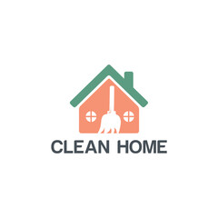 Clean Home Logo Vector Simple