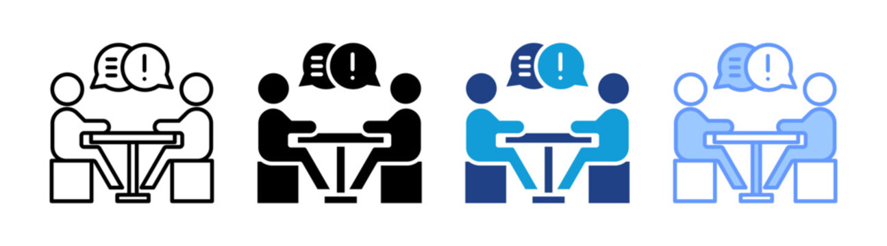 Counselling icon set multiple style collection