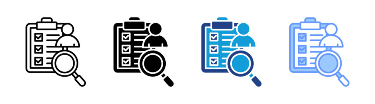 Performance Appraisal icon set multiple style collection