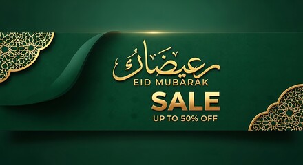 Elegant banner design with gold ornaments for festive sale promotion