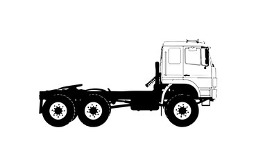 Fototapeta premium Heavy-Duty Truck Chassis Vector Illustration